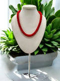 Inhanns Noor-E-Jalwa – Handmade Crystal Bead Necklace -Adjustable - Red Only Necklace