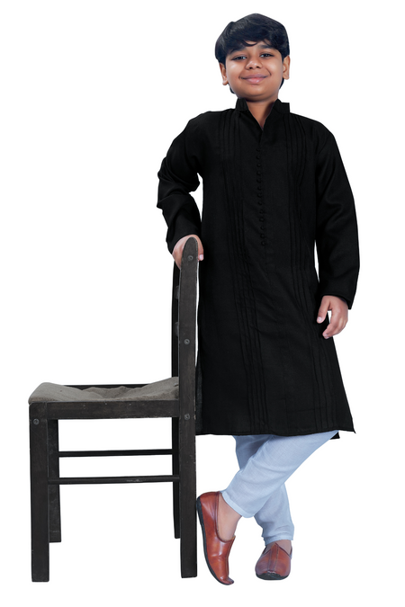 DEIANA'S Casual Designer Kurta Pyjama Set For Boys And kids (Black)
