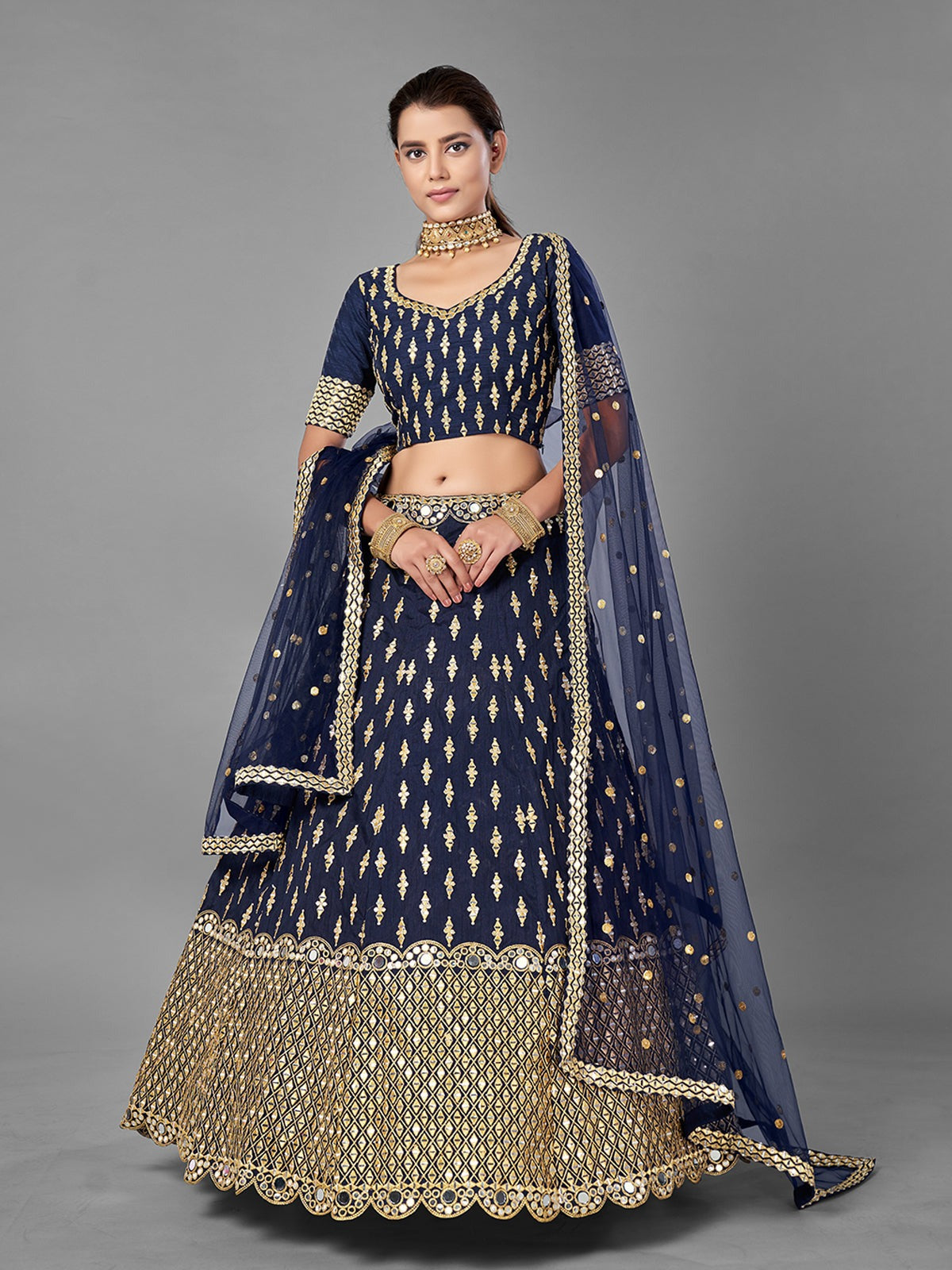 Lehenga Mart Glamorous Designer Lehenga Choli for Bridal and Bridesmaids Wedding Wear Choli