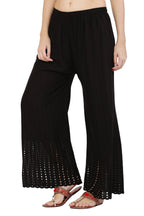 PAVONINE Black Color Goti Aari Work Rayon Fabric Sharara For Women - Distacart