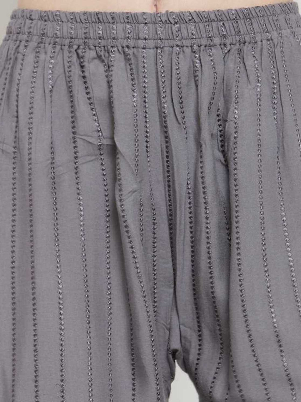 PAVONINE Grey Color Goti Aari Work Rayon Fabric Sharara For Women - Distacart