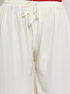 PAVONINE Off-White Color Goti Aari Work Rayon Fabric Sharara For Women - Distacart