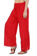PAVONINE Red Color Goti Aari Work Rayon Fabric Sharara For Women - Distacart