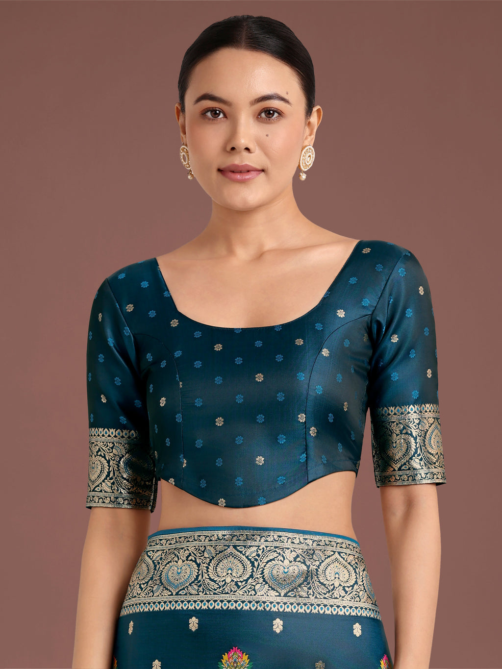 Monjolika Fashion Teal Charming Soft Banarasi Zari Woven Designer Satin Silk Saree With Lovely Blouse Piece - Distacart