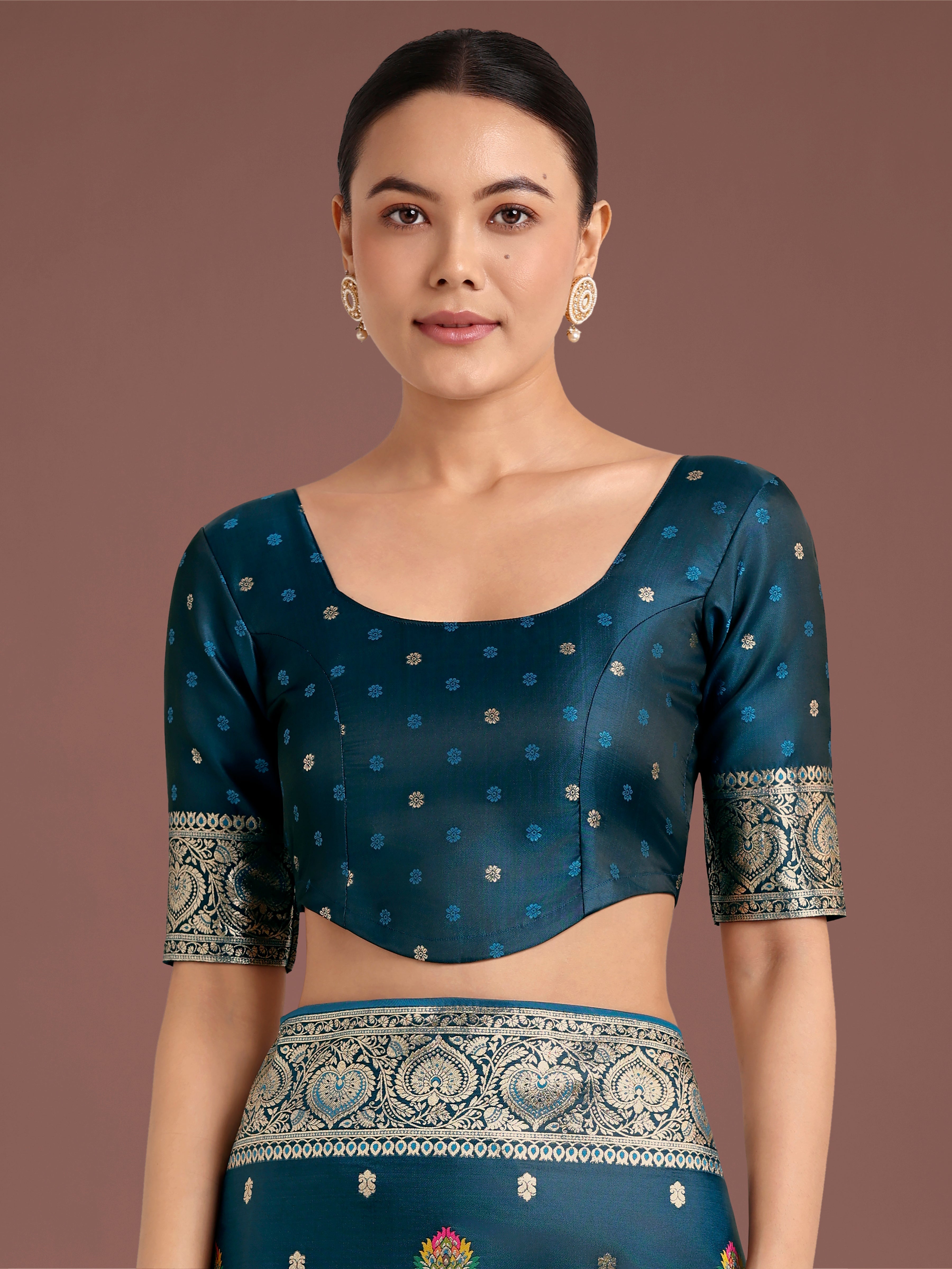 Monjolika Fashion Teal Charming Soft Banarasi Zari Woven Designer Satin Silk Saree With Lovely Blouse Piece - Distacart