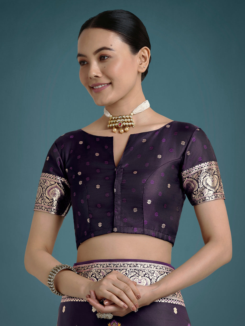 Monjolika Fashion Purple Charming Soft Banarasi Zari Woven Designer Satin Silk Saree With Lovely Blouse Piece - Distacart