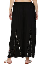 PAVONINE Black Color Mirror Embroidery Work Gharara - Distacart