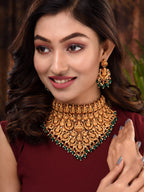 Saraf RS Jewellery Gold-Plated Stone-Studded Jewellery Set - Distacart