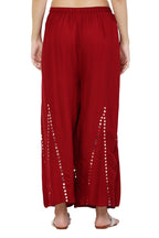 PAVONINE Maroon Color Mirror Embroidery Work Gharara - Distacart