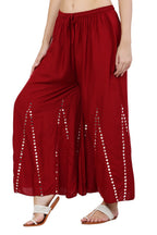 PAVONINE Maroon Color Mirror Embroidery Work Gharara - Distacart