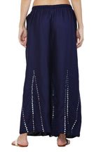 PAVONINE Navy Blue Color Mirror Embroidery Work Gharara - Distacart
