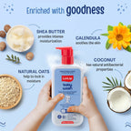 LuvLap Baby Wash with Milk Protein, Oatmeal, Shea Butter and Vitamin E