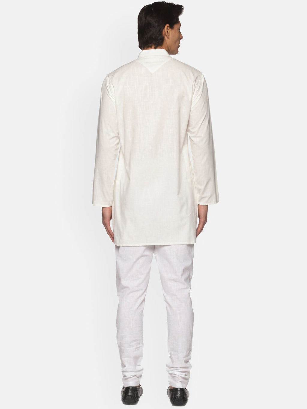 Sethukrishna Men Cream-Coloured Striped Pure Cotton Kurta with Pyjamas - Distacart