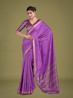 Monjolika Fashion Charming Lavender Color Silk Golden Zari Woven Ceremony Saree - Distacart