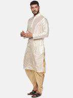 Sethukrishna Men Cream-Coloured Kurti with Dhoti Pants - Distacart