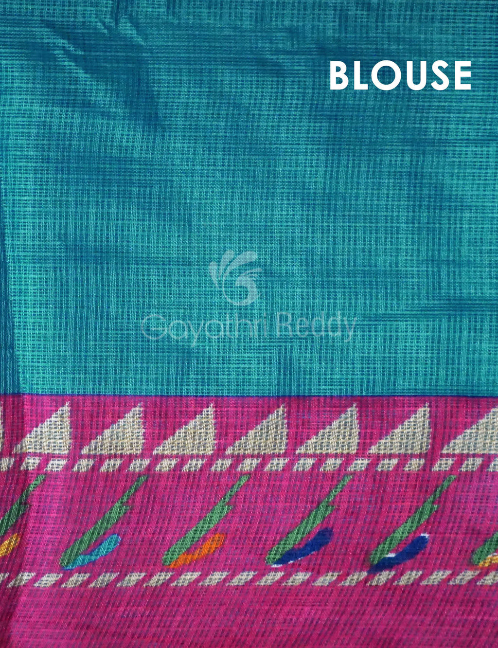 Rama Green Geometrical Design Semi Soft Silk Kota Saree By Gayathri Reddy Designer Studio
