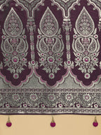 Monjolika Fashion Wine Banarasi Satin Silk Saree with Intricate Zari Work with Rich Weaving Pattern - Distacart