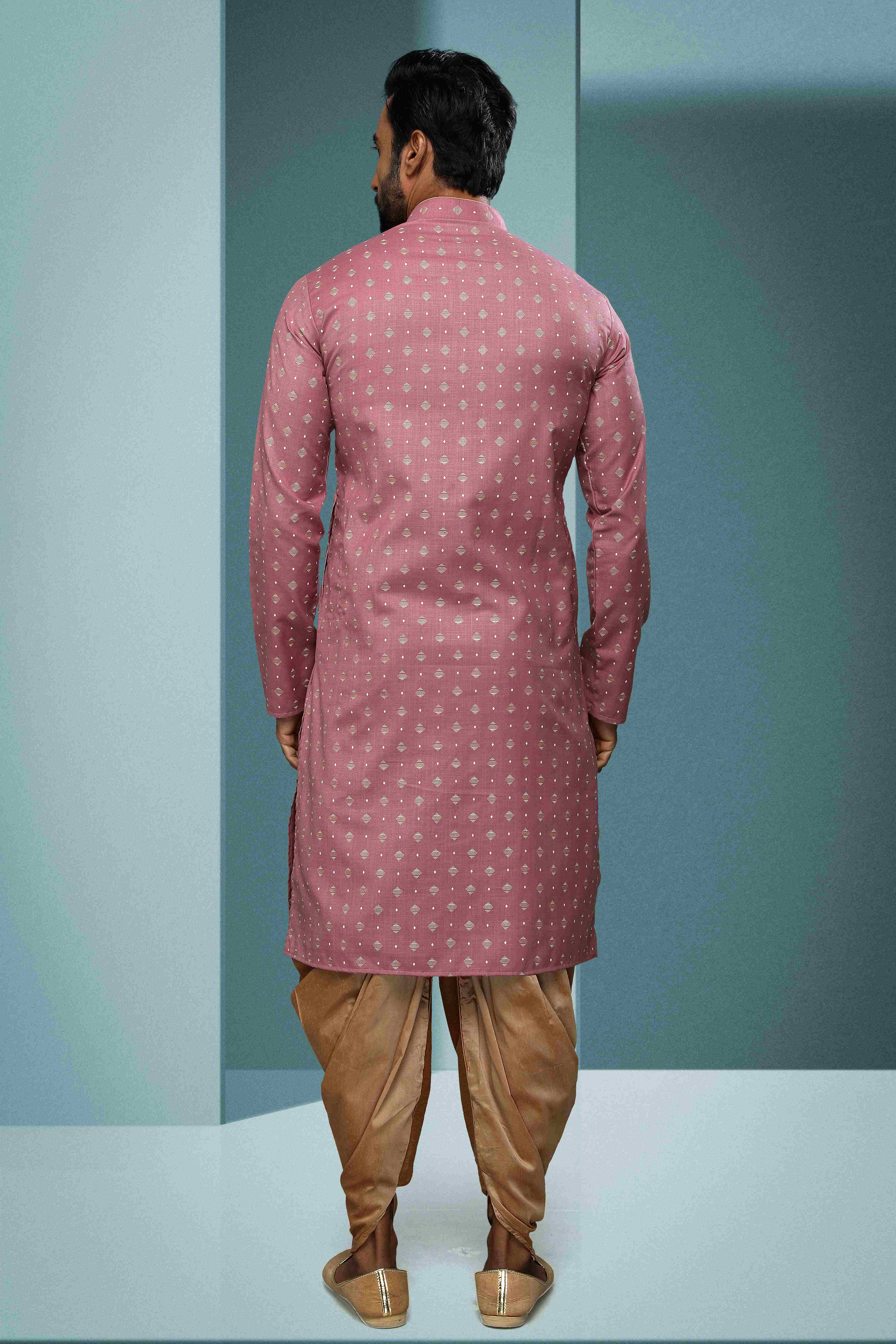 Raivat Ethnic Cotton Digital Print Kurta Pajama In Dark Pink Colour