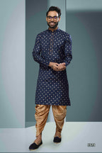Raivat Ethnic Cotton Digital Print Kurta Pajama In Blue Colour