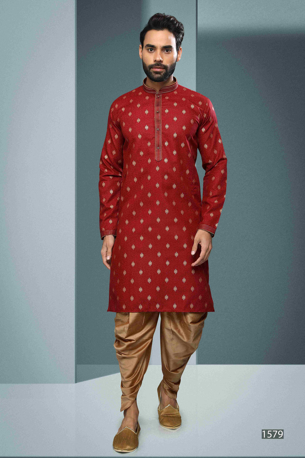 Raivat Ethnic Cotton Digital Print Pintux Work Kurta Pajama In Maroon Colour
