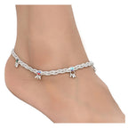 AanyaCentric Silver Plated Traditional Anklets Payal - Classic and Stylish for Women and Girls - Distacart