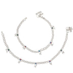 AanyaCentric Silver Plated Traditional Anklets Payal - Classic and Stylish for Women and Girls - Distacart