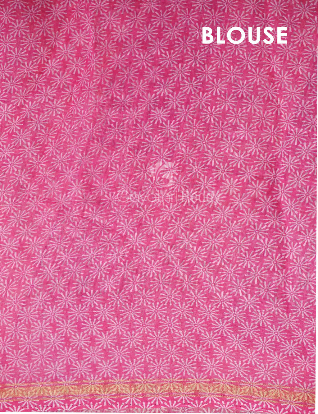 Neon Pink Printed Semi Chanderi Saree By Gayathri Reddy Designer Studio - Distacart