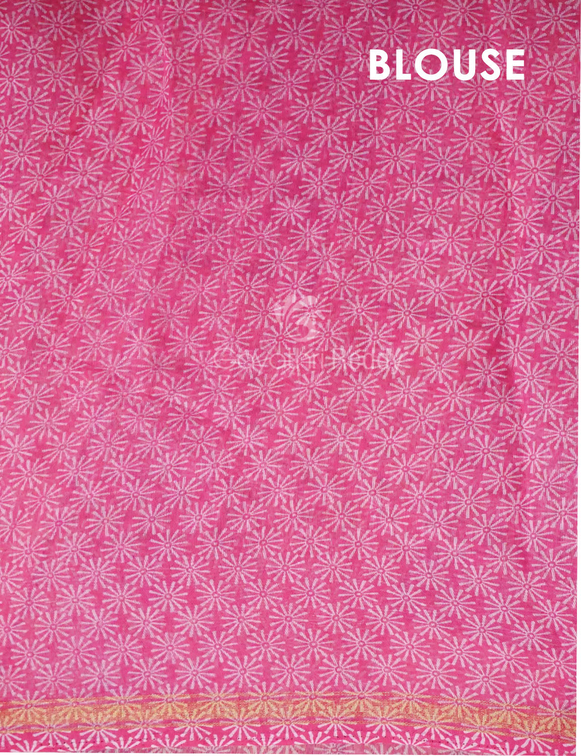 Neon Pink Printed Semi Chanderi Saree By Gayathri Reddy Designer Studio - Distacart