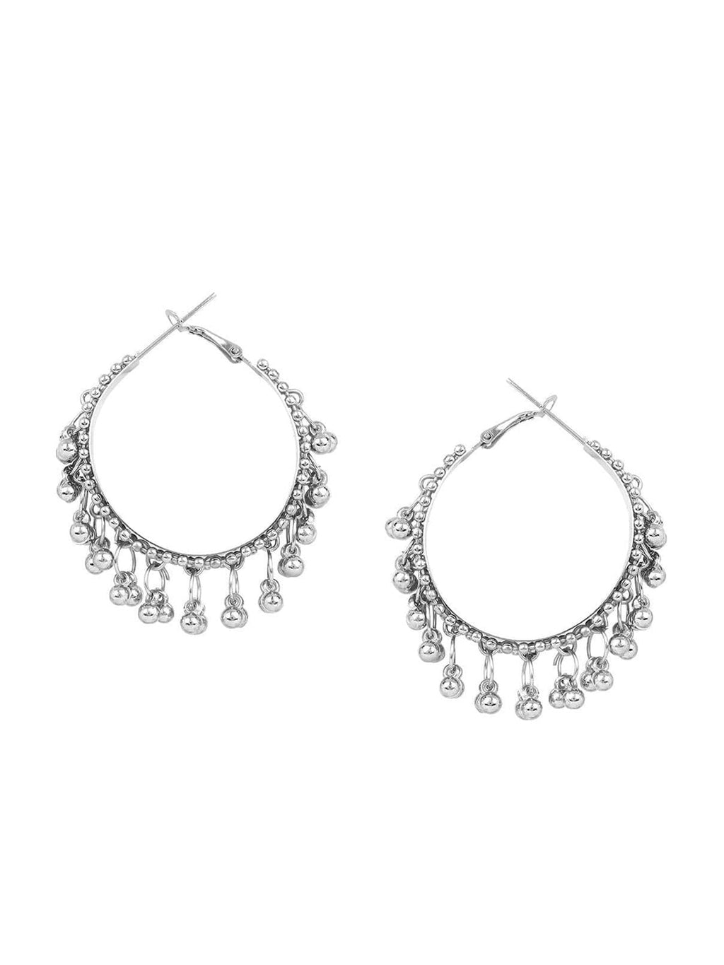 Cardinal Oxidized Silver-Toned Long Jewellery Set - Distacart
