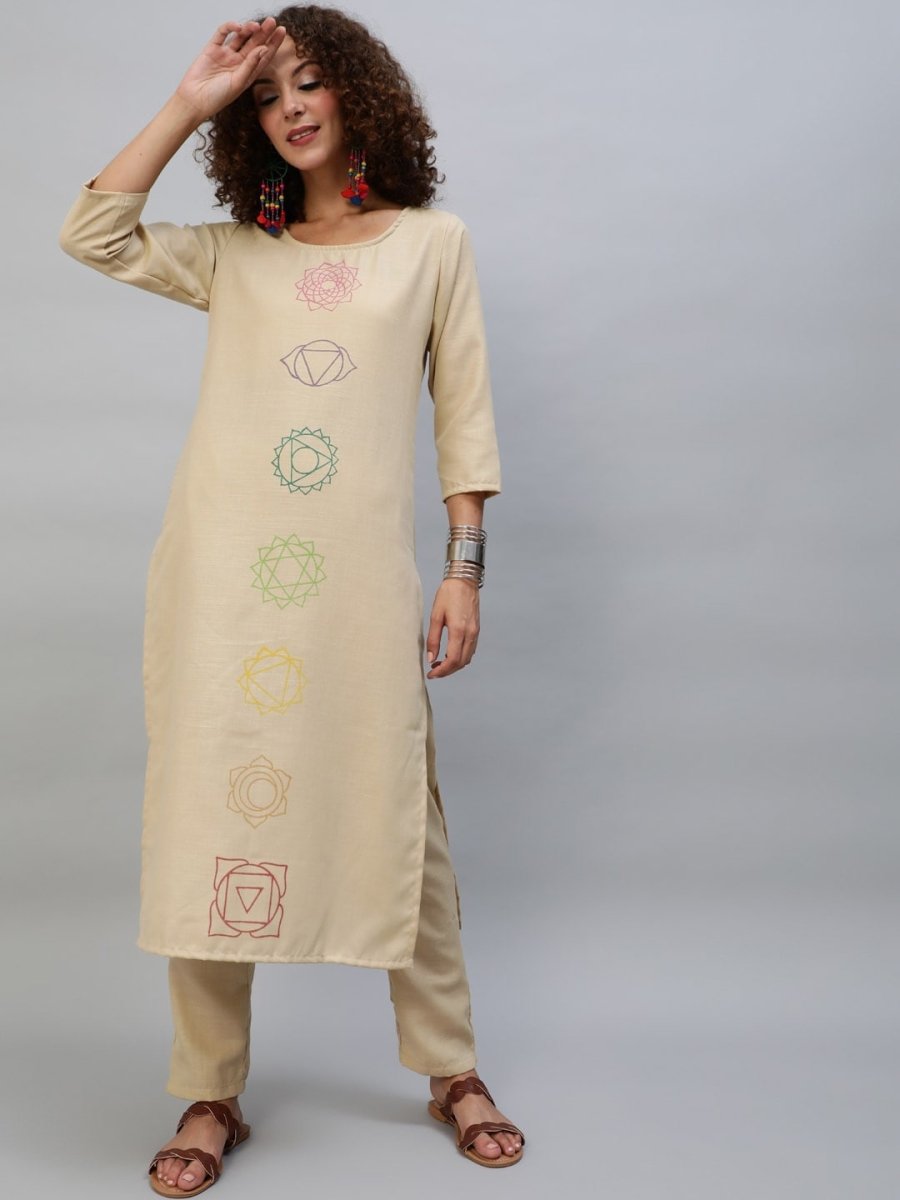 Aks Ethnic Motifs Printed Regular Kurta With Palazzos