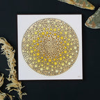 Tehzeeb Creations Golden Embossed Wall Painting