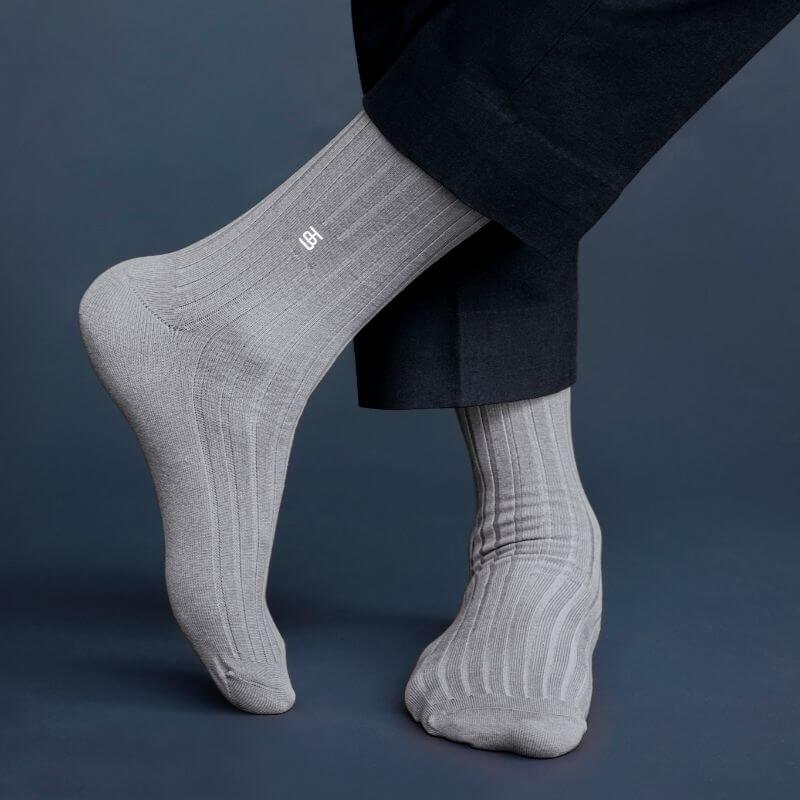 Socksoho Luxury Men Socks Formal Grey Edition