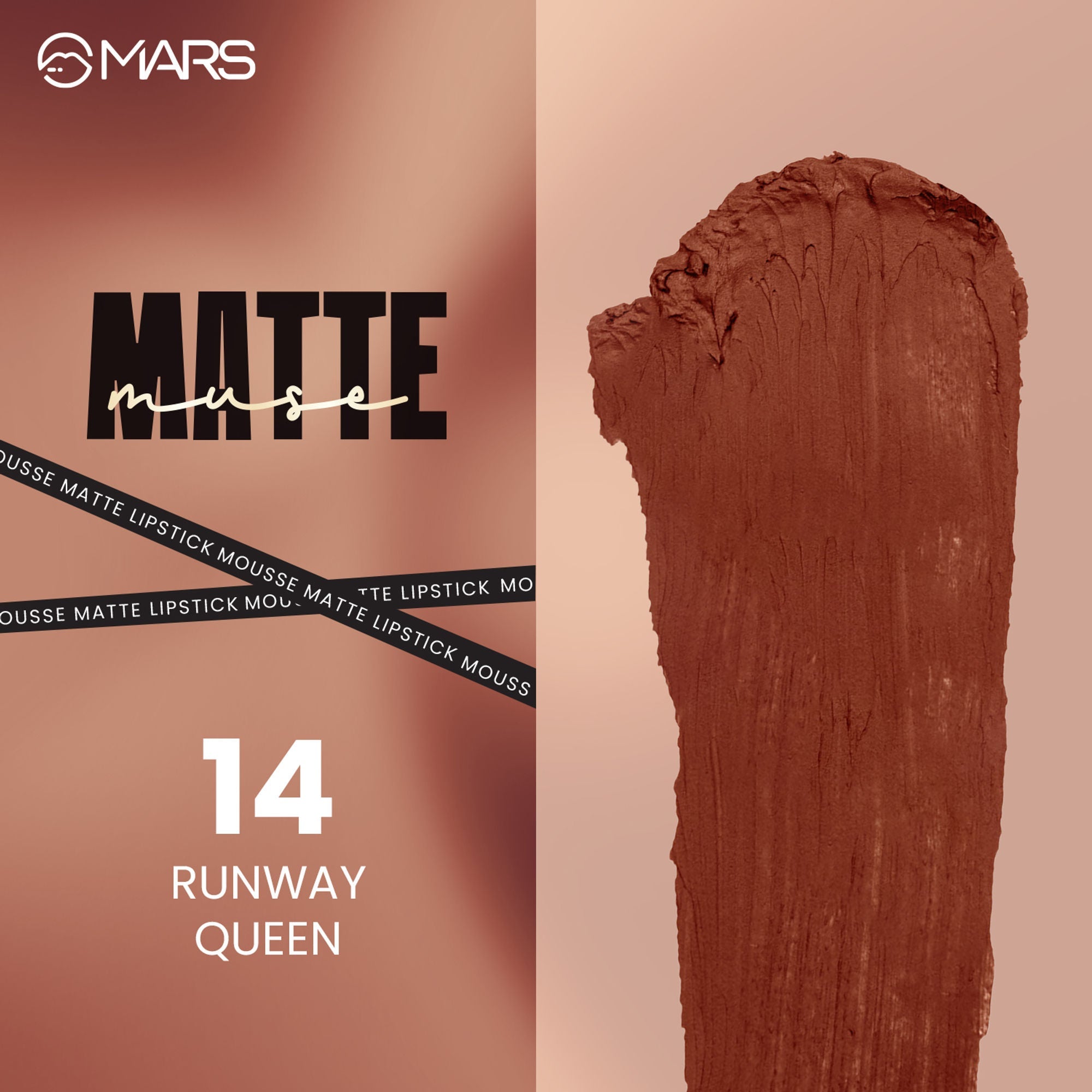 MARS Cosmetics Matte Muse Mousse Lipstick - 14 Runway Queen - Distacart