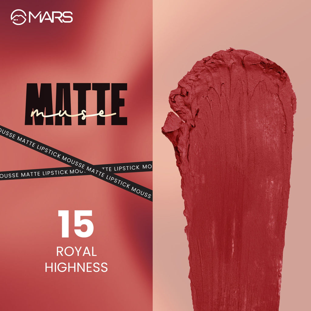 MARS Cosmetics Matte Muse Mousse Lipstick - 15 Royal Highness - Distacart