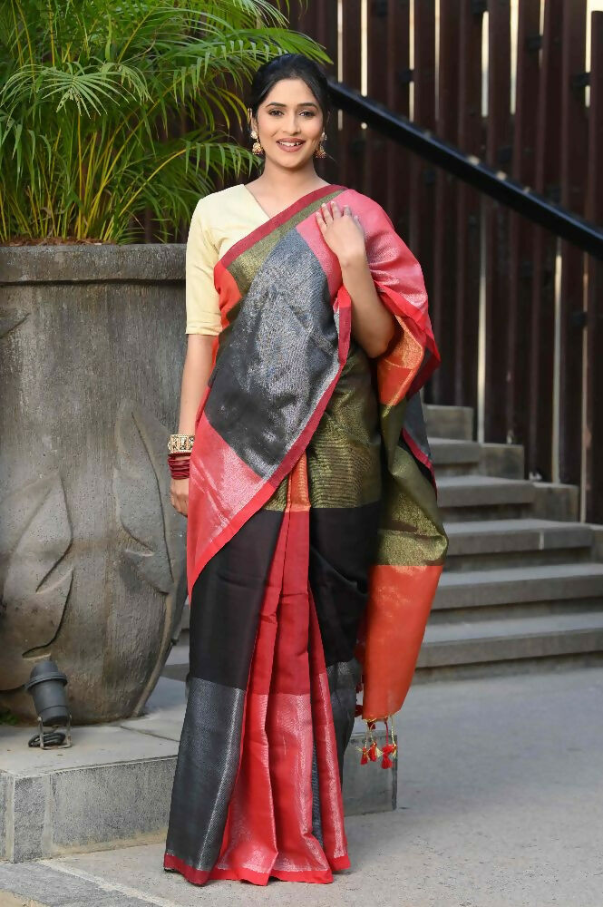 Beatitude Multicolor Tissue Silk Saree