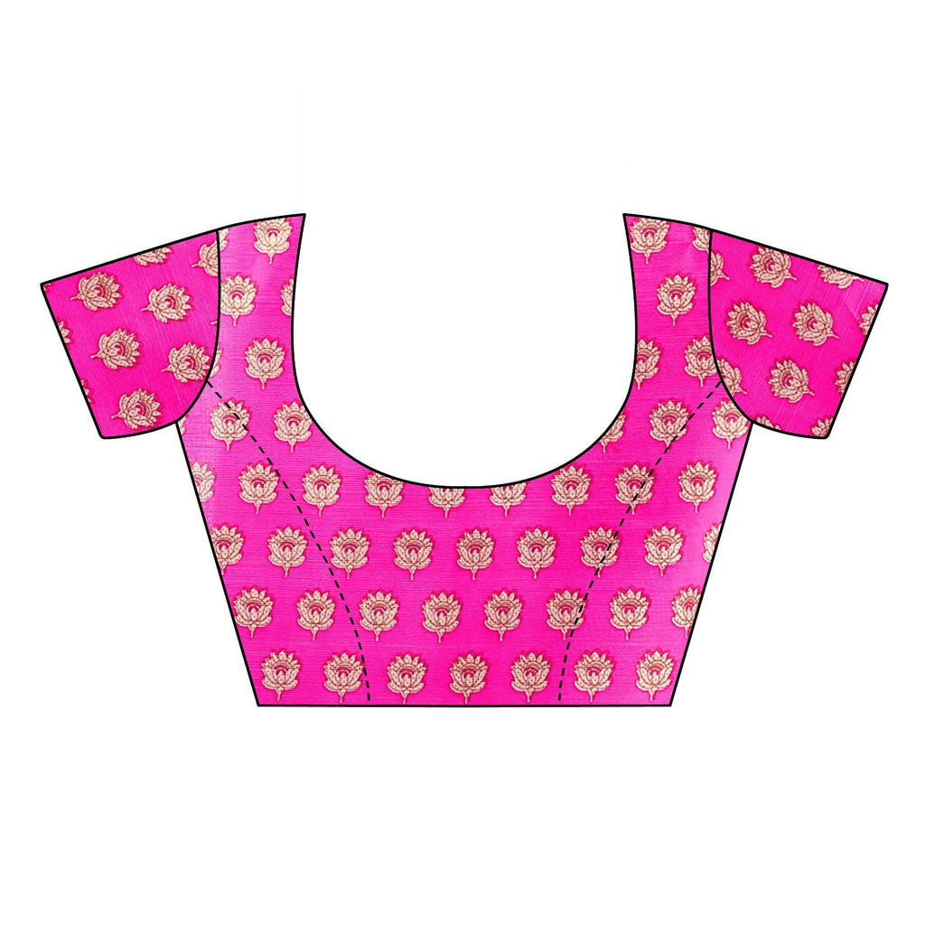 Vamika Pink Printed Art Silk Saree