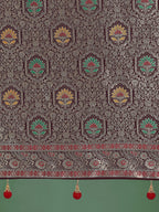 Monjolika Fashion Maroon Zari Woven Banarasi Classic Satin Silk Saree - Distacart