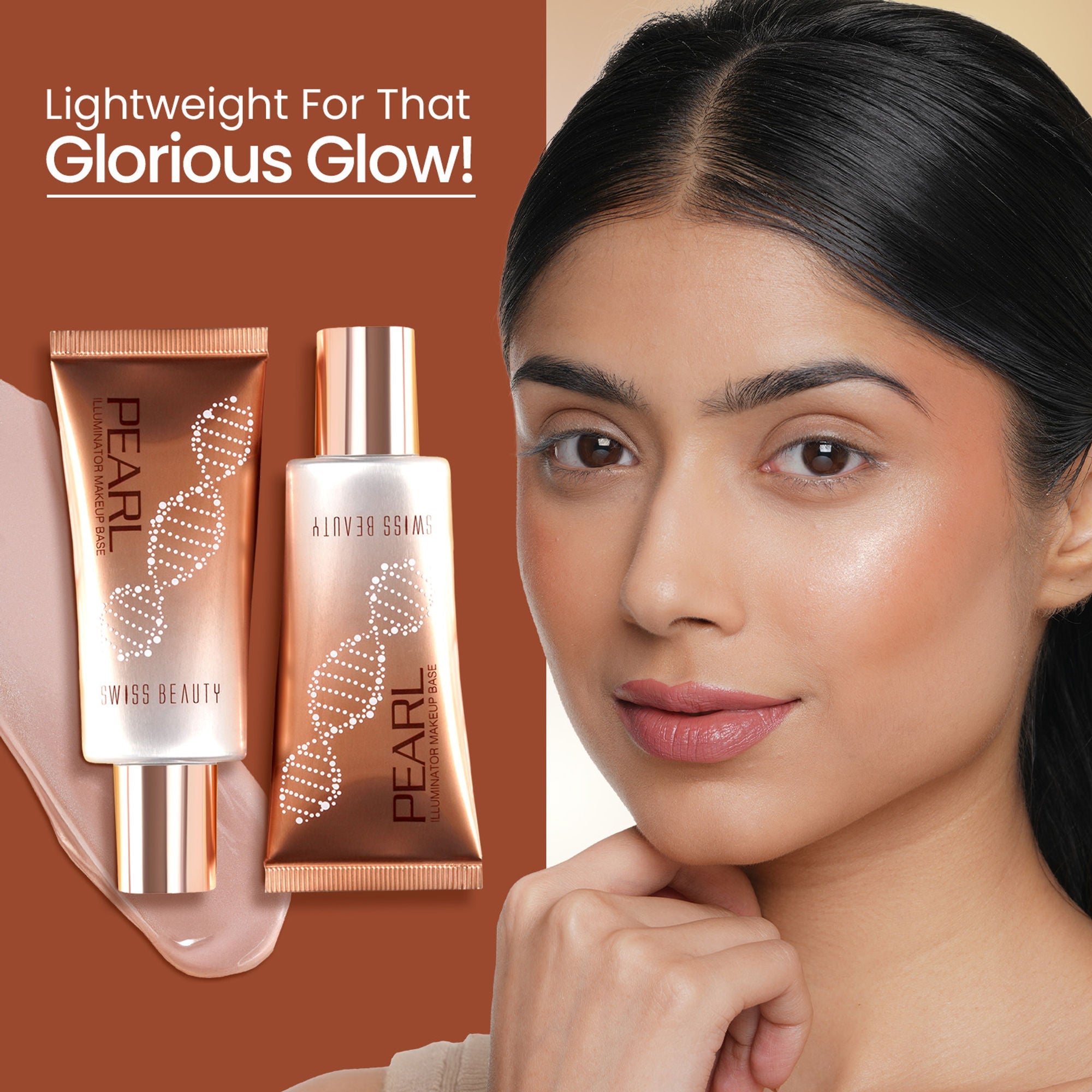Swiss Beauty Pearl Illuminator Makeup Base Long lasting & Radiant Skin Highlighter - 02 Silver Pink - Distacart