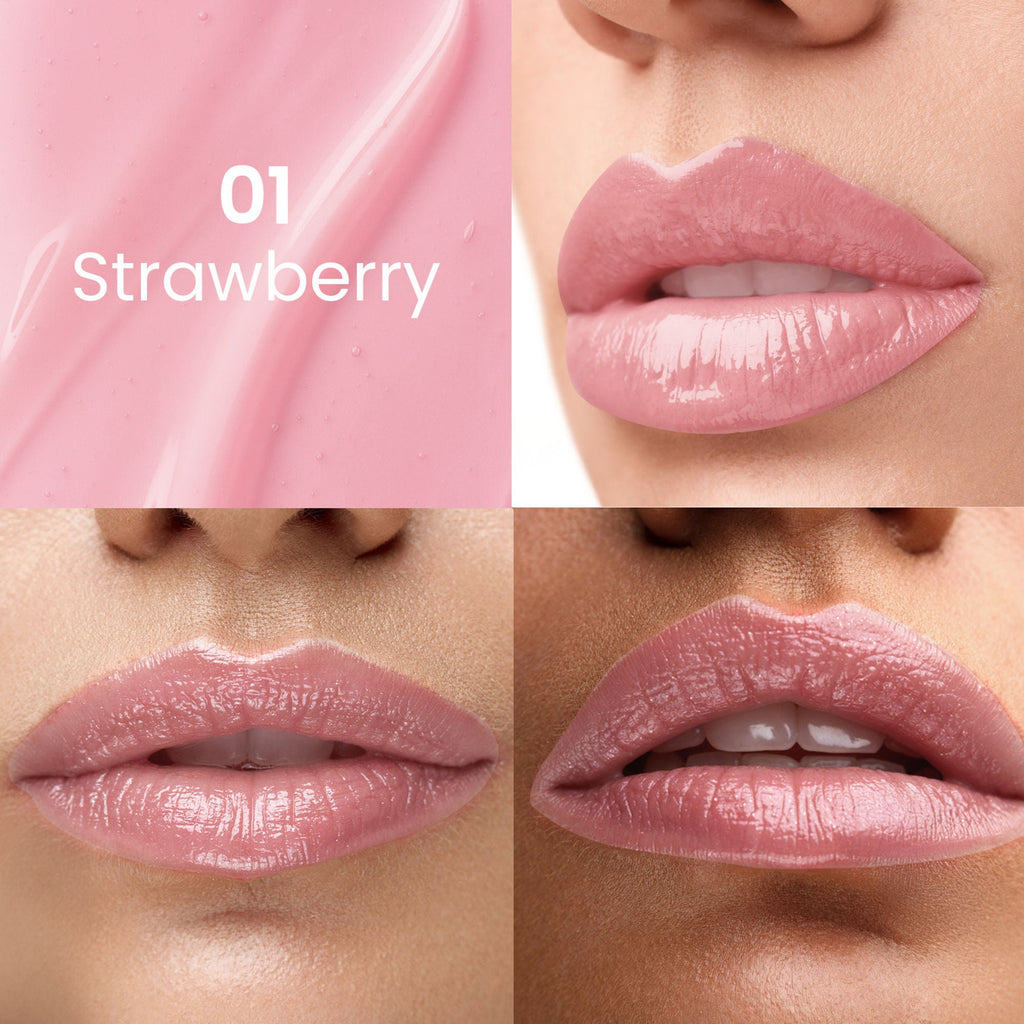 Swiss Beauty Dip Tint Color Changing Long Lasting With Vitamin-E PH Lip Oil - 1 Strawberry - Distacart