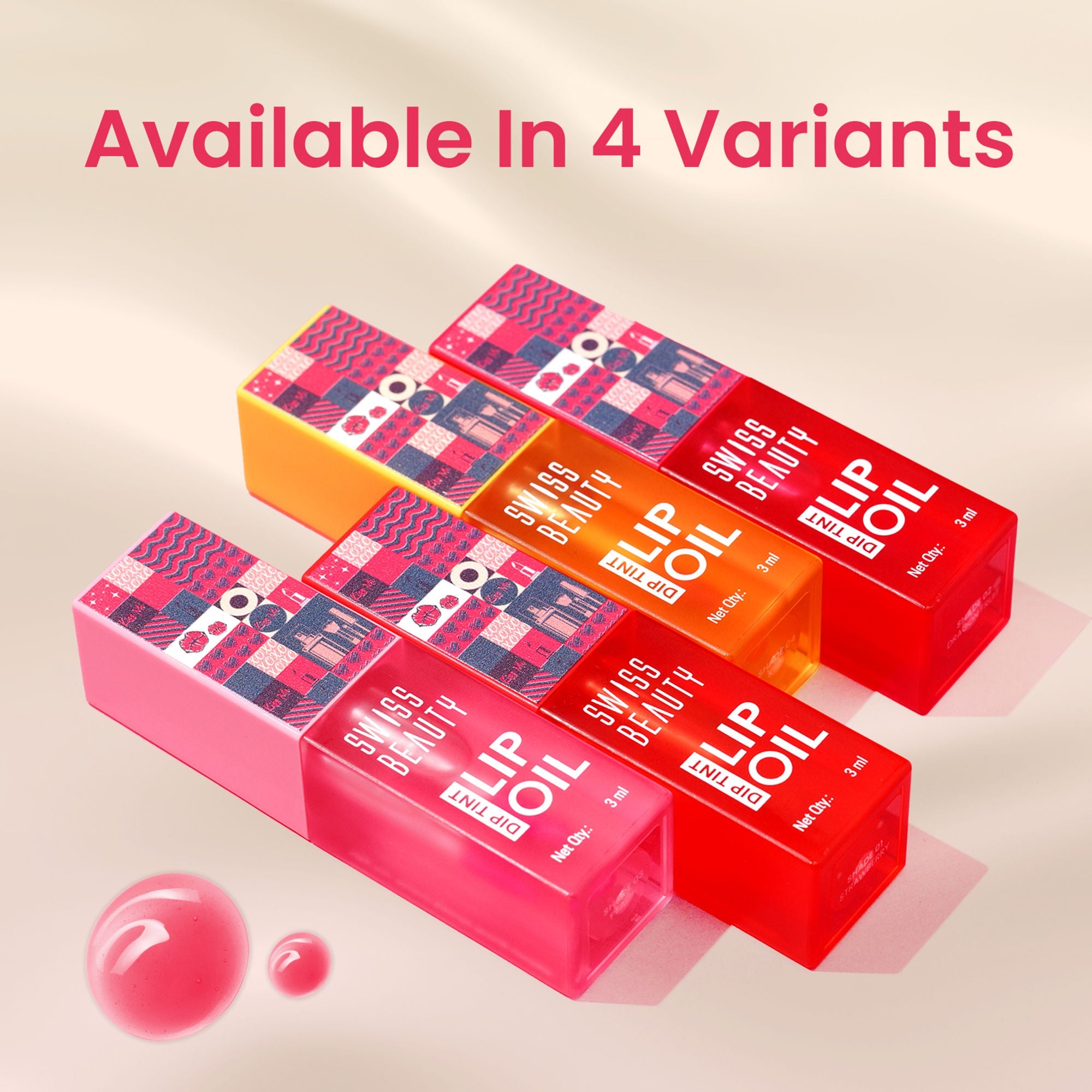 Swiss Beauty Dip Tint Color Changing Long Lasting With Vitamin-E PH Lip Oil - 2 Dragon Fruit - Distacart