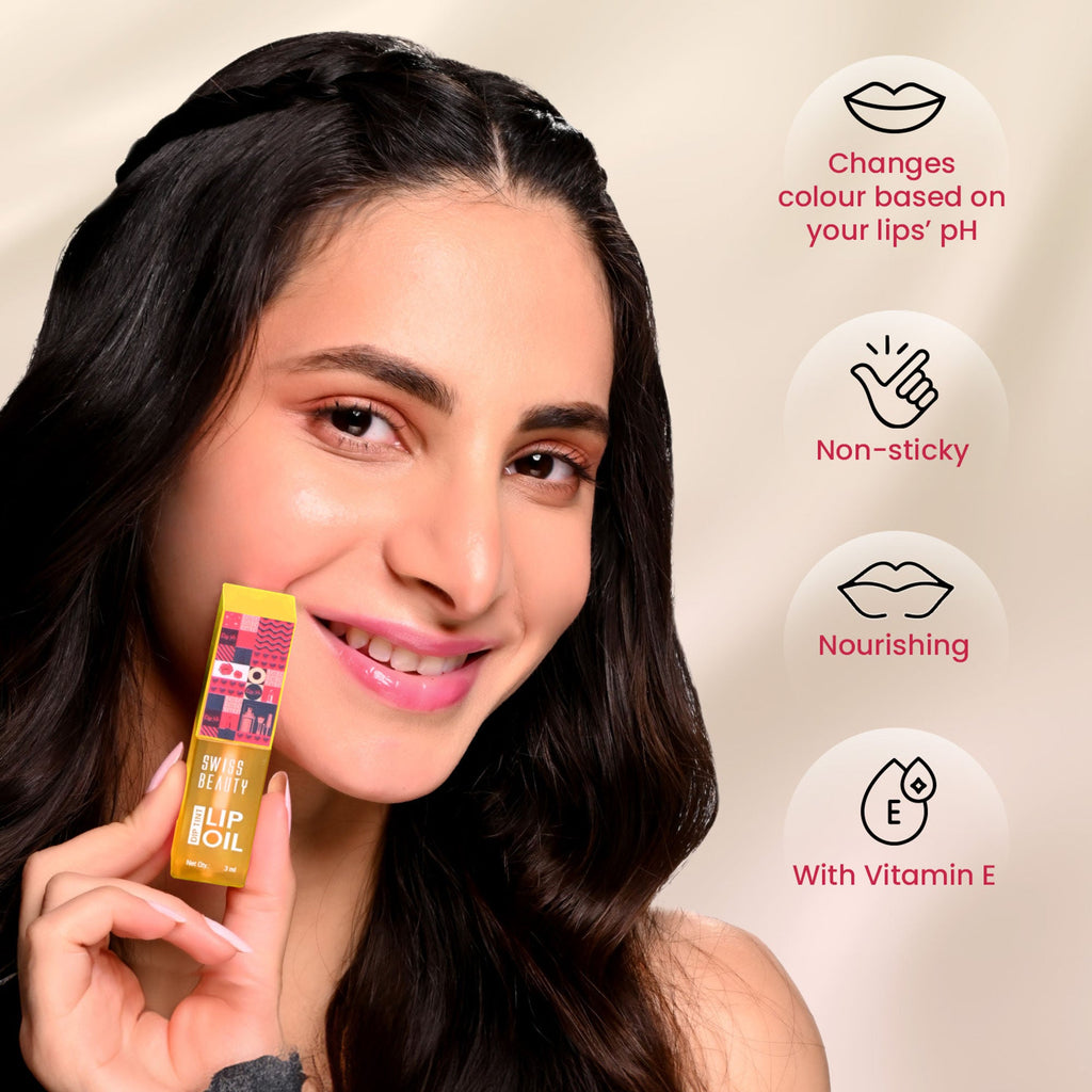 Swiss Beauty Dip Tint Color Changing Long Lasting With Vitamin-E PH Lip Oil - 4 Kiwi - Distacart
