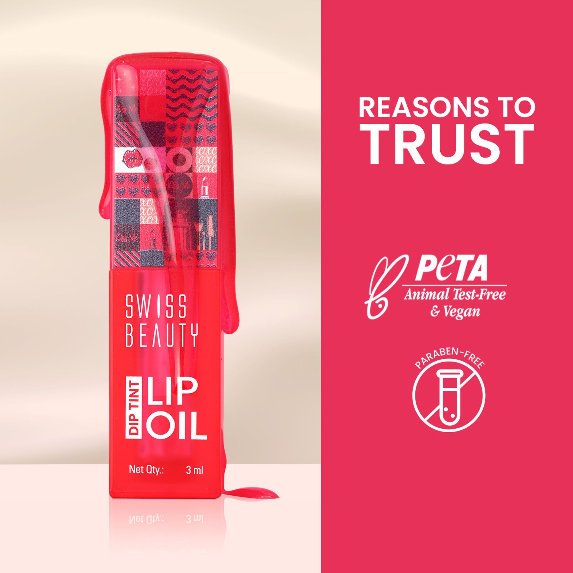 Swiss Beauty Dip Tint Color Changing Long Lasting With Vitamin-E PH Lip Oil - 4 Kiwi - Distacart
