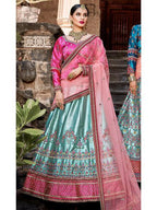 Myra Skyblue Embroidered Lehenga
