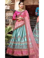 Myra Skyblue Embroidered Lehenga