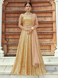 Myra Beige Soft net Lahanga
