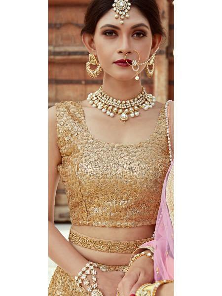 Myra Beige Soft net Lahanga