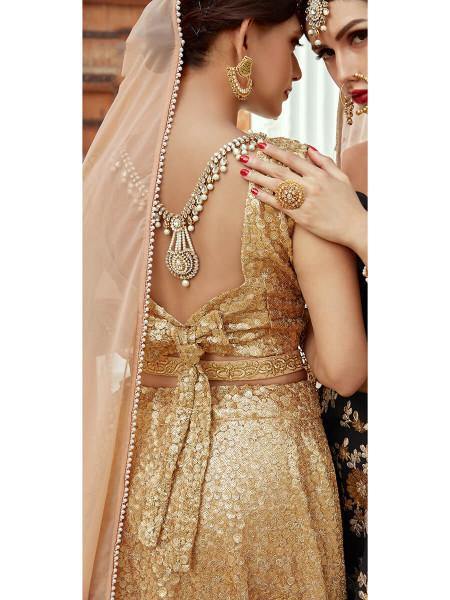 Myra Beige Soft net Lahanga