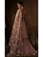 Myra Purple Soft Net Gharara Suit