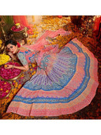 Myra Grey and Pure Organza Embroidered Lehenga