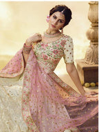 Myra White Heavy Embroidered Georgette Lehenga
